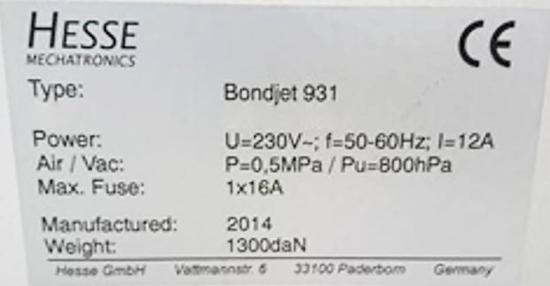 Hesse & Knipps (H&K) Bondjet 931