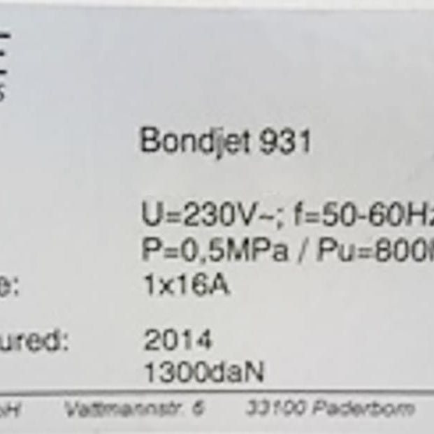 Hesse & Knipps (H&K) Bondjet 931