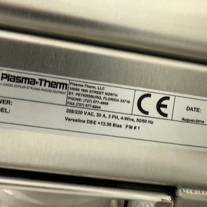 Plasmatherm Versaline Deep Silicon Etch