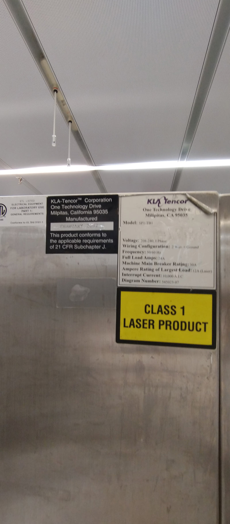 KLA Surfscan SP 1 TBI Particle Defect System