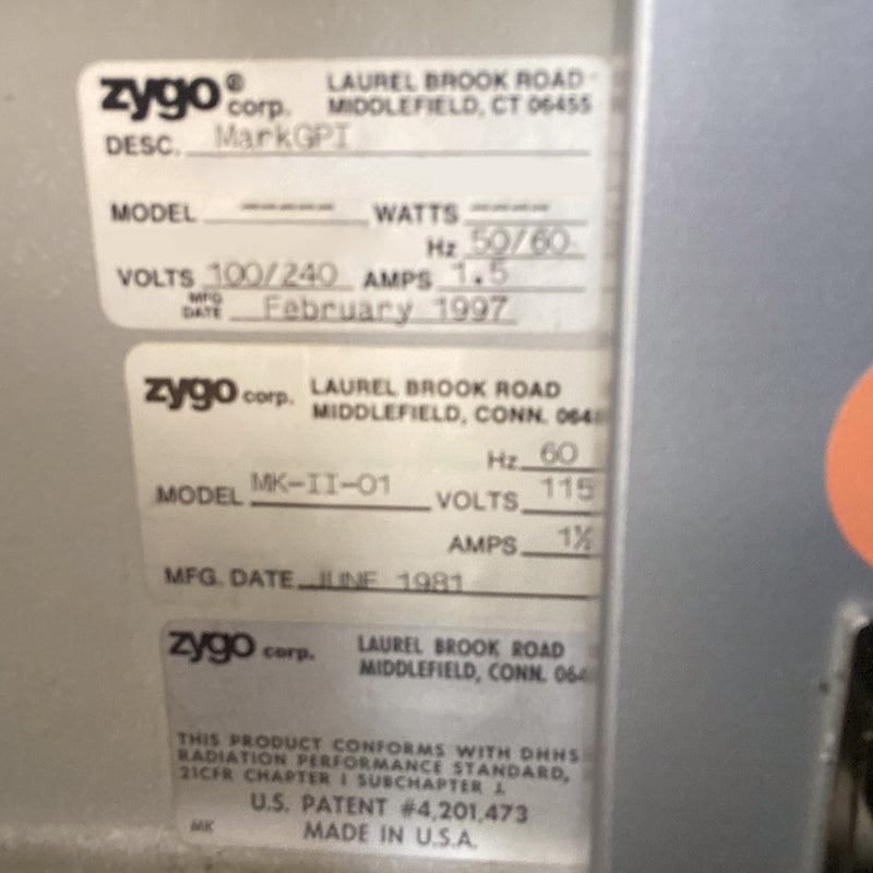 Zygo Mark GPI XPS