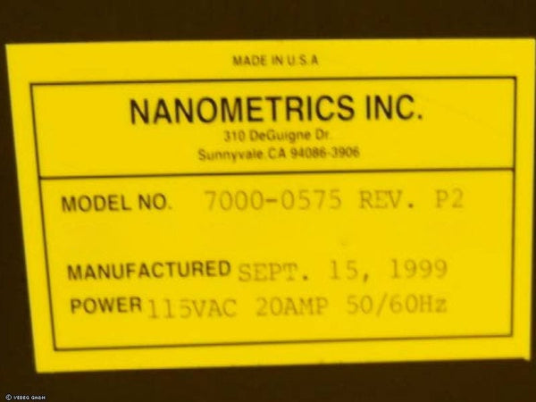 ONTO / Nanometrics 8000 X FTI Film Thickness Measurement