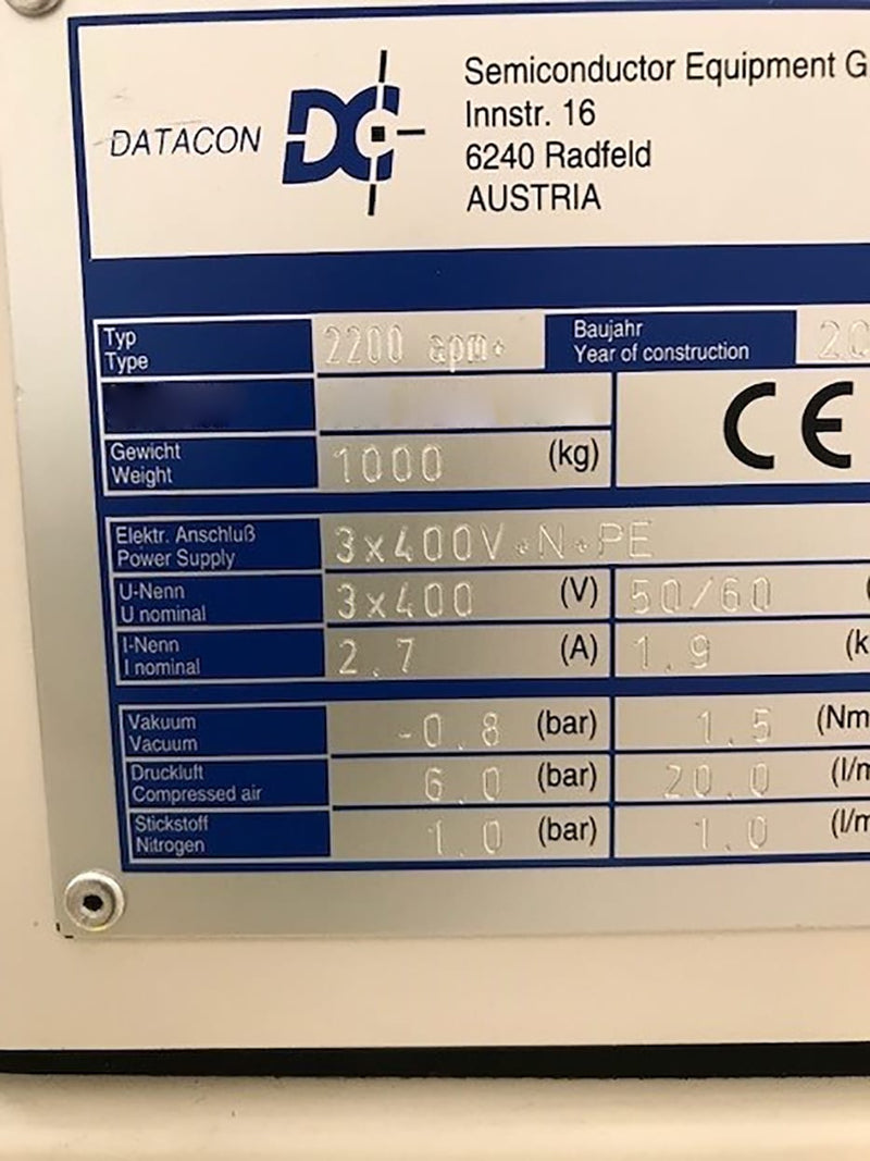 Besi / Datacon 2200 APM+ Die Bonder