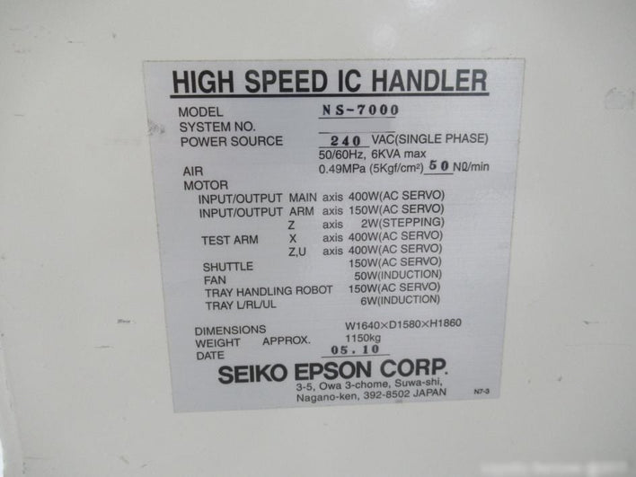 Seiko / Epson NS 7000 Handler