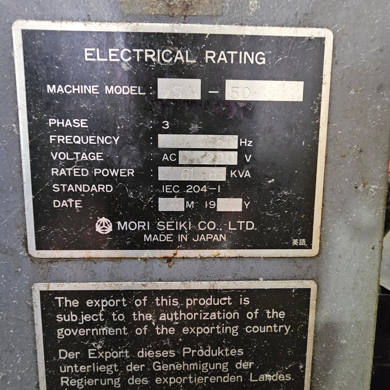 Mori Seiki SH 50 CNC Horizontal Machining Center