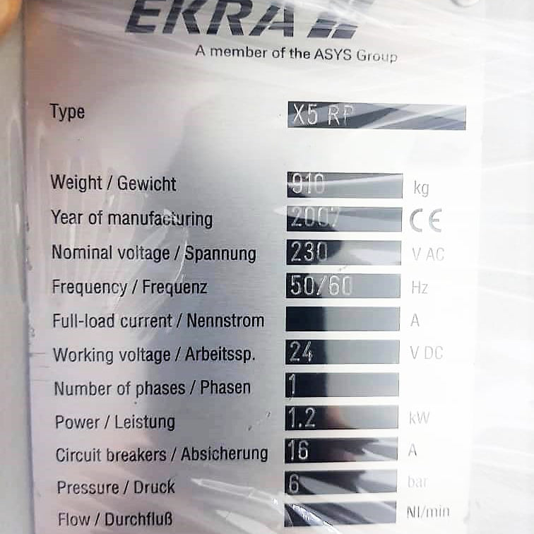 Ekra X 5 RP Screen Printer