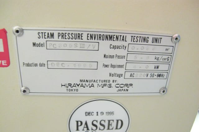 Hirayama PC 305 S 3 V Autoclave