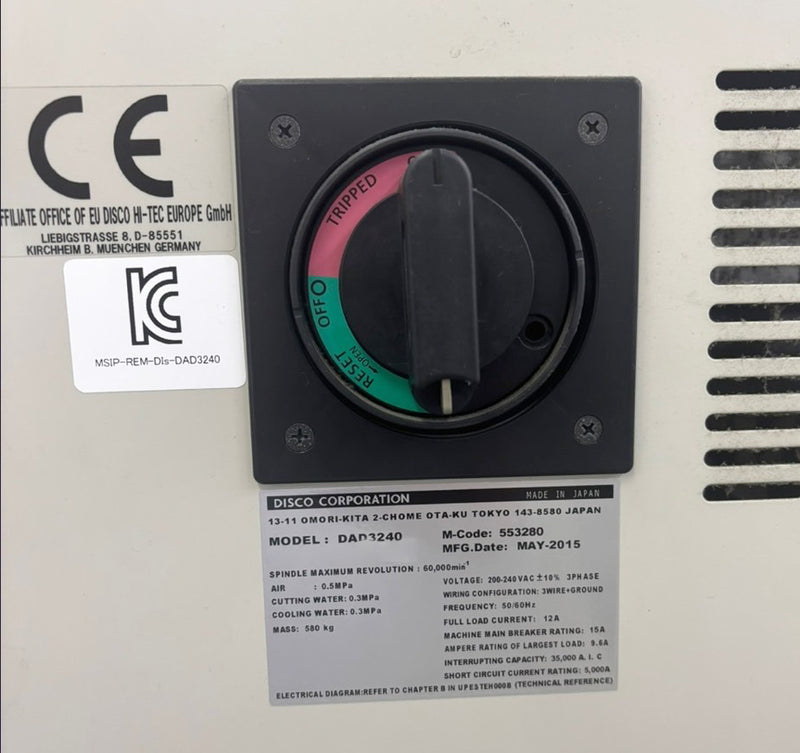 Disco DAD 3240 Automatic Dicing Saw