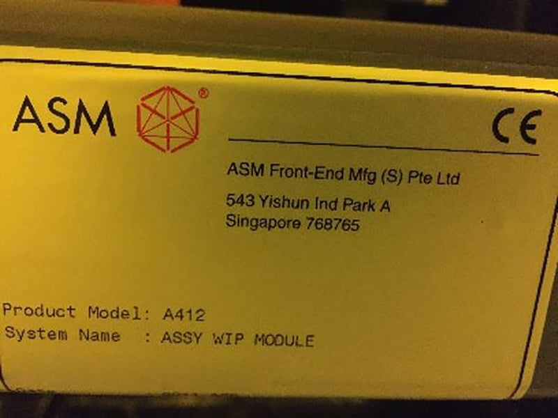 ASM A 412 LPCVD Furnace (Low Pressure Chemical Vapor Deposition)