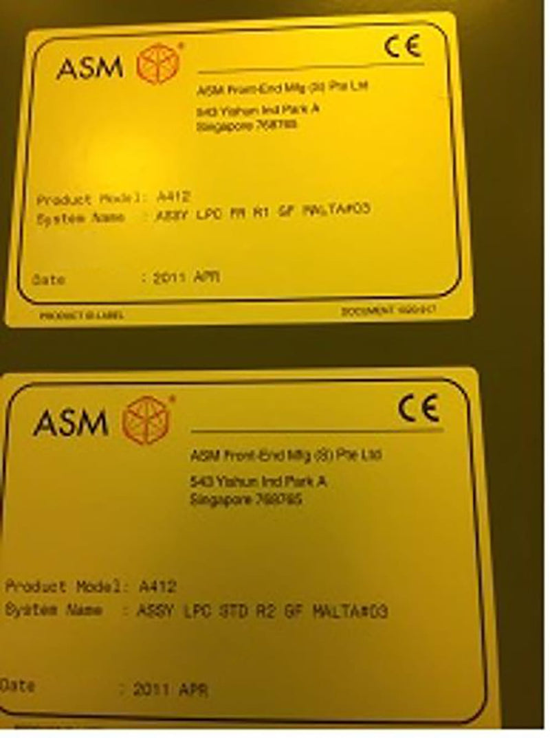 ASM A 412 LPCVD Furnace (Low Pressure Chemical Vapor Deposition)
