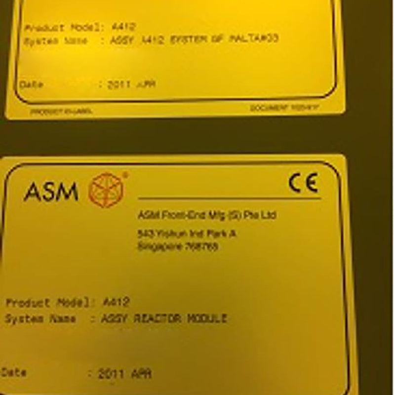 ASM A 412 LPCVD Furnace (Low Pressure Chemical Vapor Deposition)