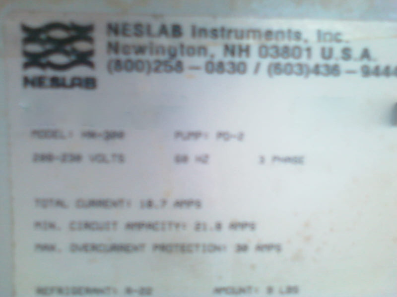 Neslab HX 300 Air Cooled Recirculating Chiller