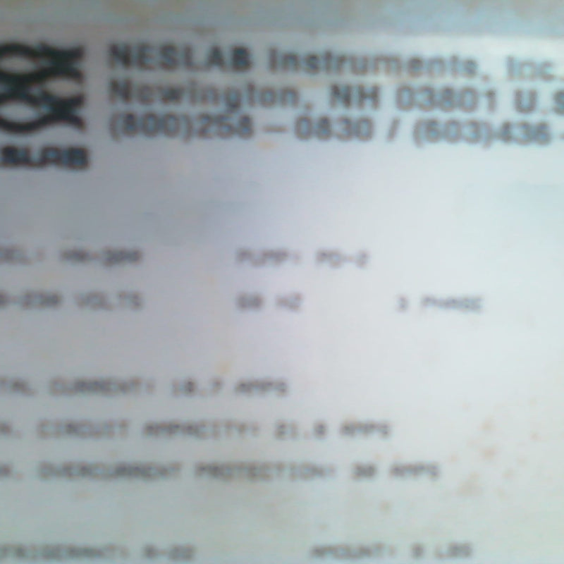 Neslab HX 300 Air Cooled Recirculating Chiller