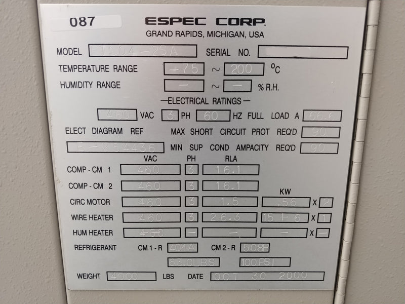 ESPEC ETS 04 2 SA Thermal Test Chamber