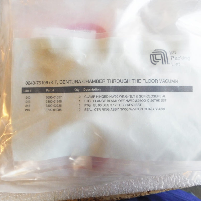 Applied Materials P/N: 0240-75106 Centura Chamber Through the Floor Vacumn Kit