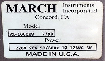 March PX 1000 E 8 Plasma Asher / Etcher