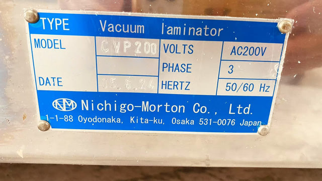 Nichigo-Morton CVP 200 Vacuum Laminator