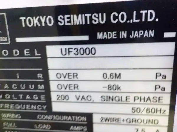 Accretech / TSK UF 3000 Automatic Wafer Prober