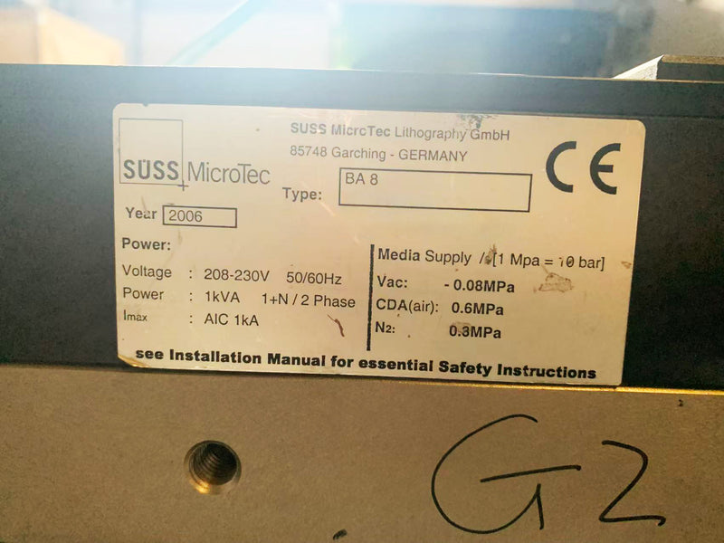 SUSS BA 8 Bond Aligner