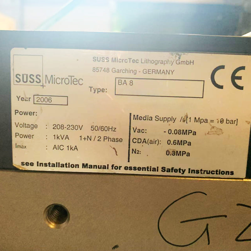 SUSS BA 8 Bond Aligner