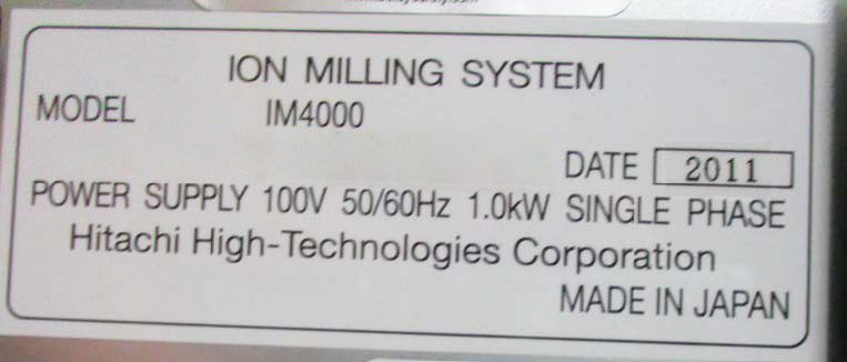 Hitachi IM 4000 Ion Mill