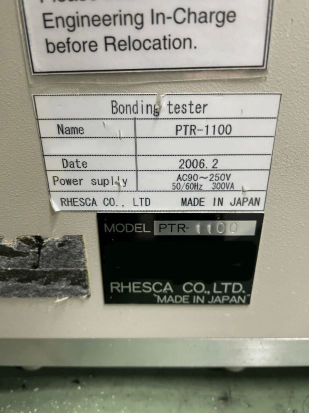 Rhesca PTR 1100 Bond Tester