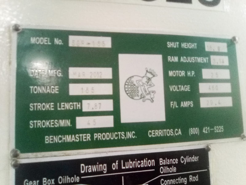 Benchmaster SGR Press