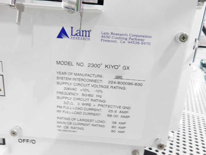 Lam 2300 Kiyo GX RIE (Reactive Ion Etcher)