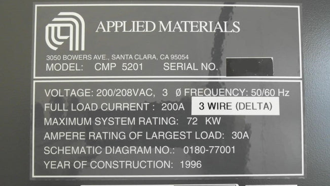 Applied Materials Mirra 3400 CMP (Chemical Mechanical Polisher)
