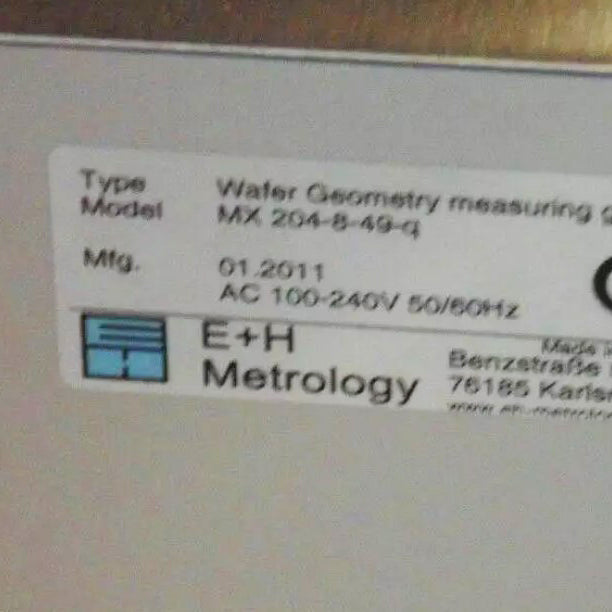 E+H MX 204 8 49 q Automatic Wafer Geometry Gauge