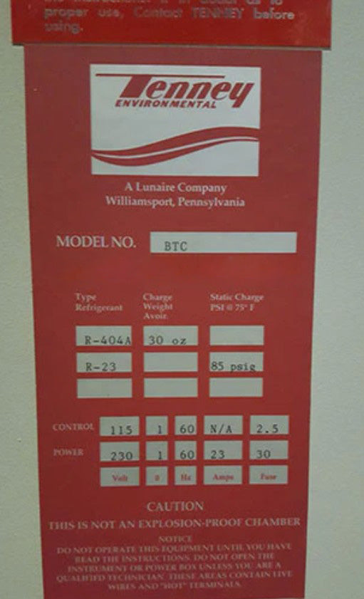 Tenney BTC Temperature Chamber