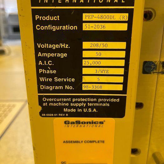 Lam / Novellus / Gasonics PEP 4800 DL Etcher