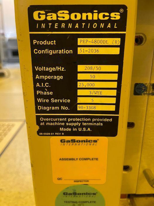 Lam / Novellus / Gasonics PEP 4800 DL Etcher