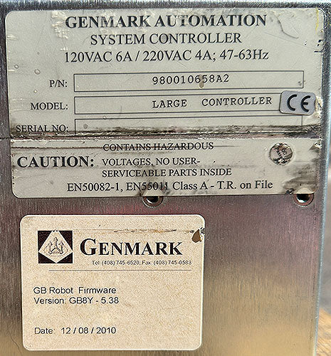 Genmark Gencobot 8 / 3 L Robot System