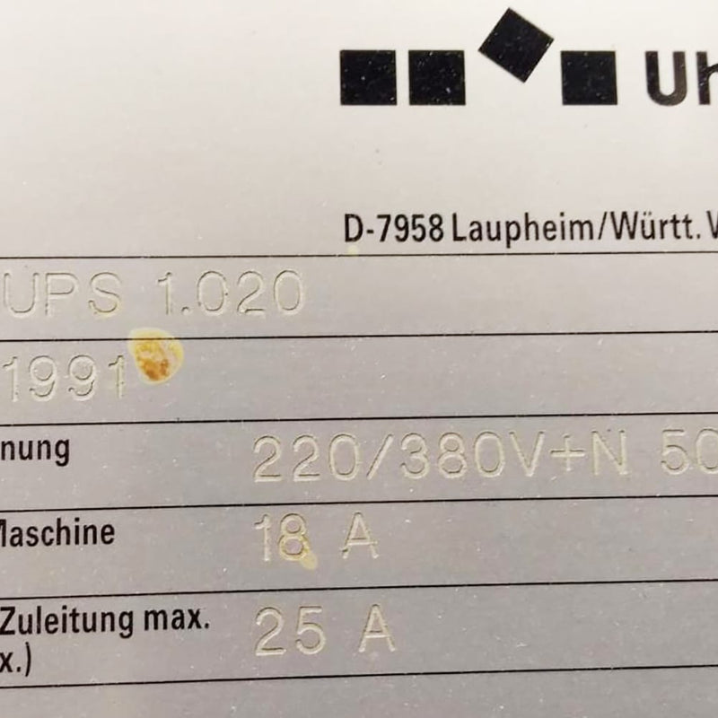 Uhimann 1020 Blister and Boxing Machine