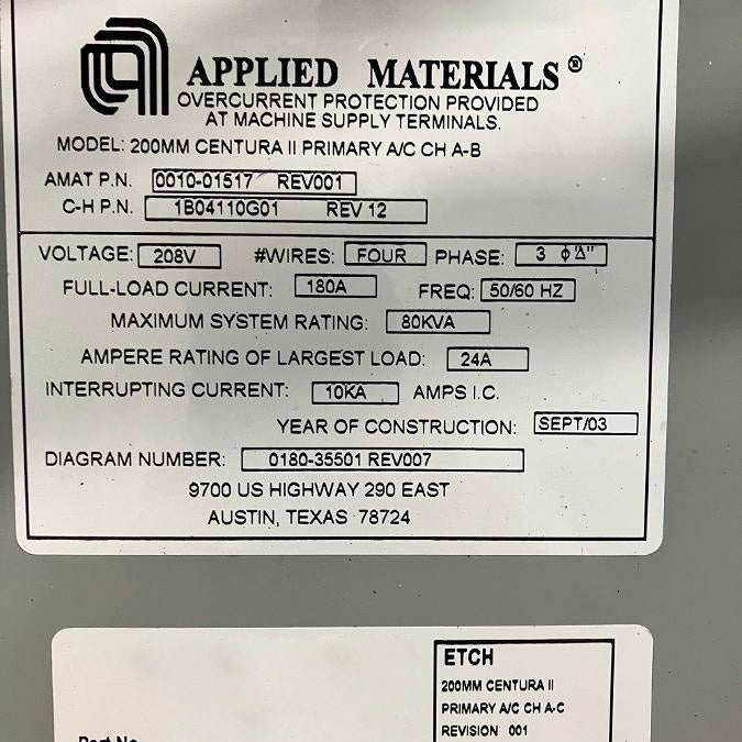 Applied Materials Centura II Etcher