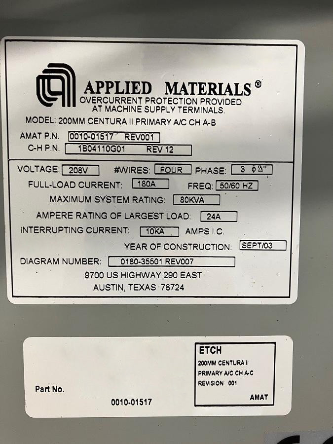 Applied Materials Centura II Etcher