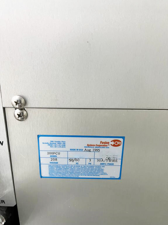 Axcelis 200 PCU Photoresist Stabilizer