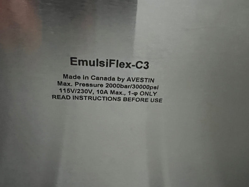 Avestin Emulsiflex C 3 Homogenizer