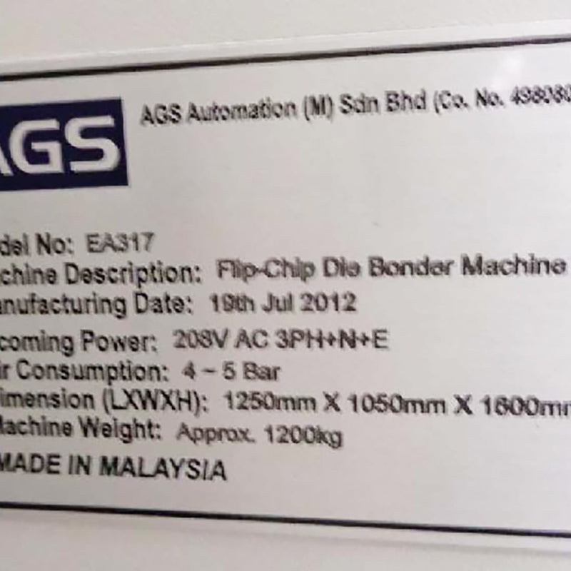 AGS Automation EA 317 Flip Chip Bonder