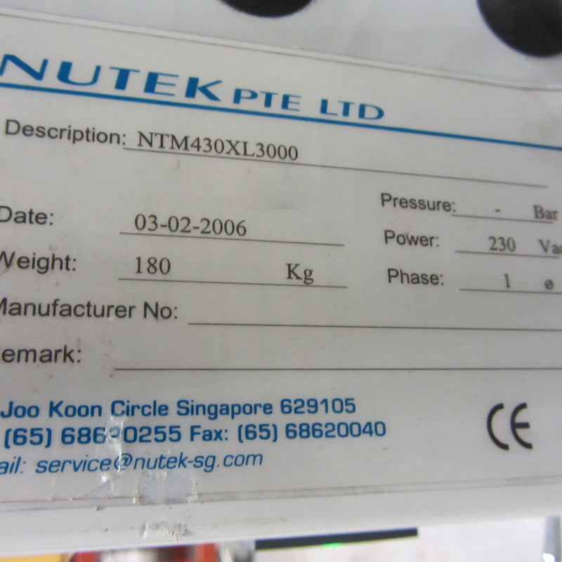 Nutek NTM 430 XL 3000 Conveyor