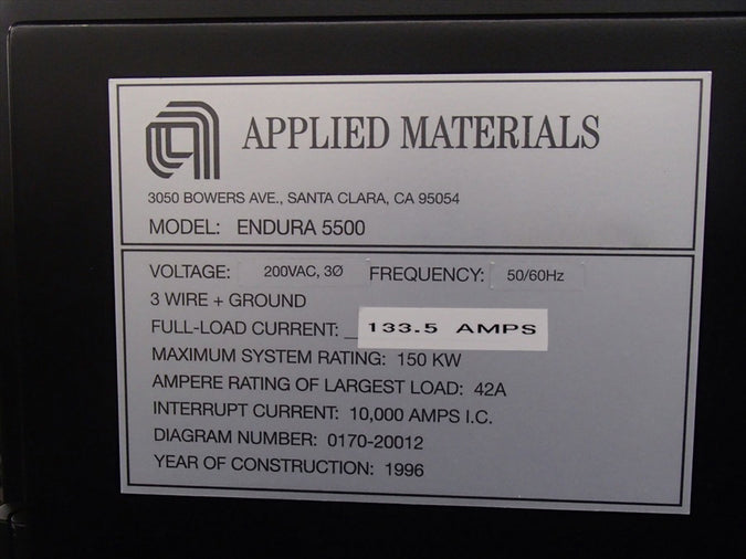 Applied Materials Endura 5500 HP PVD (Physical Vapor Deposition)