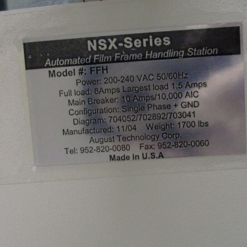 ONTO / Rudolph / August NSX 105 Automated Wafer, Die & Bump Inspection