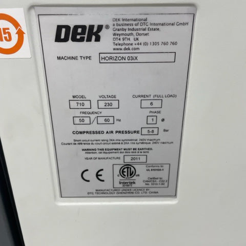 Dek Horizon 03 iX Screen Printer