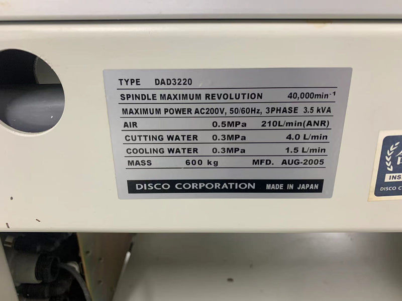 Disco DAD 3220 Automatic Dicing Saw
