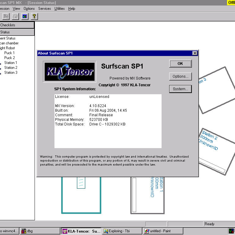 KLA Surfscan SP 1 TBI Particle Defect System