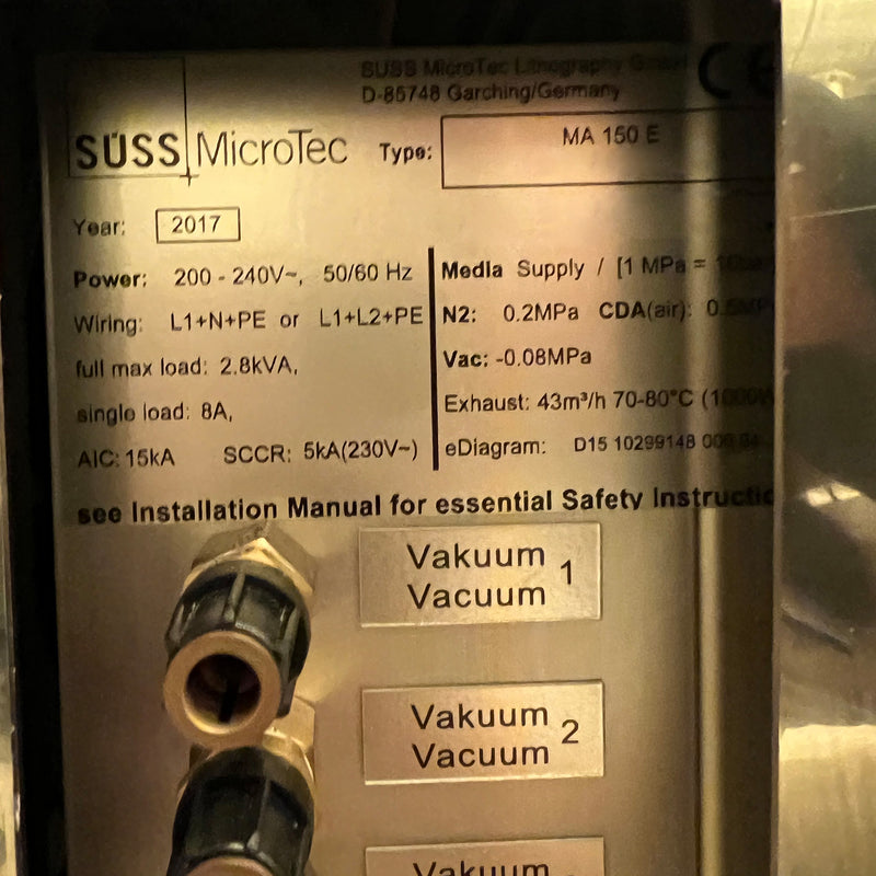 SUSS MA 150 E Mask Aligner