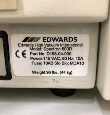 Edwards Spectron 600 D Leak Detector