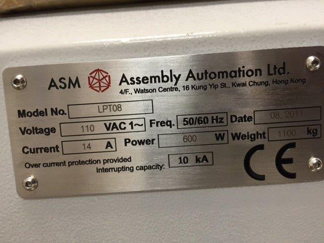 ASM LPT 08 Taping and Packaging System
