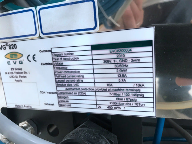 EVG 820 Mold Carrier Lamination